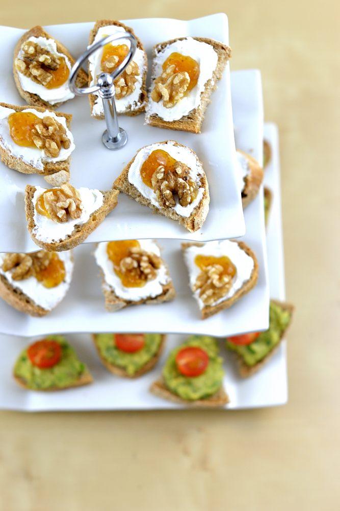 Rezeptbild: Bärlauch-Guacomole und eine weitere Schnittchen-Idee