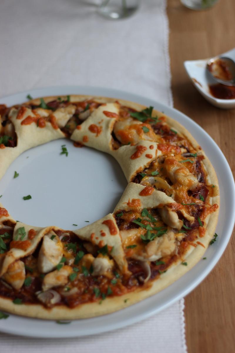 Rezeptbild: BBQ Chicken Pizza-Sonne