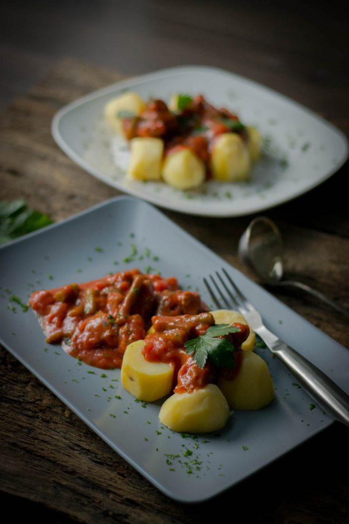 Rezeptbild: Bohneneintopf mit Rindfleisch und Kartoffeln