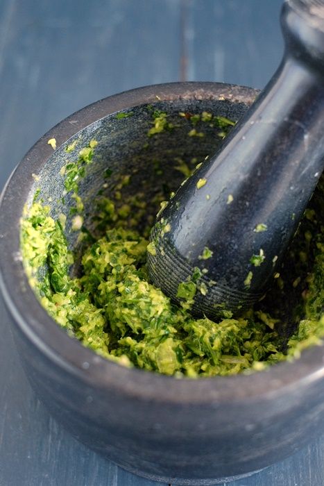 Rezeptbild: Grüne Chilipaste