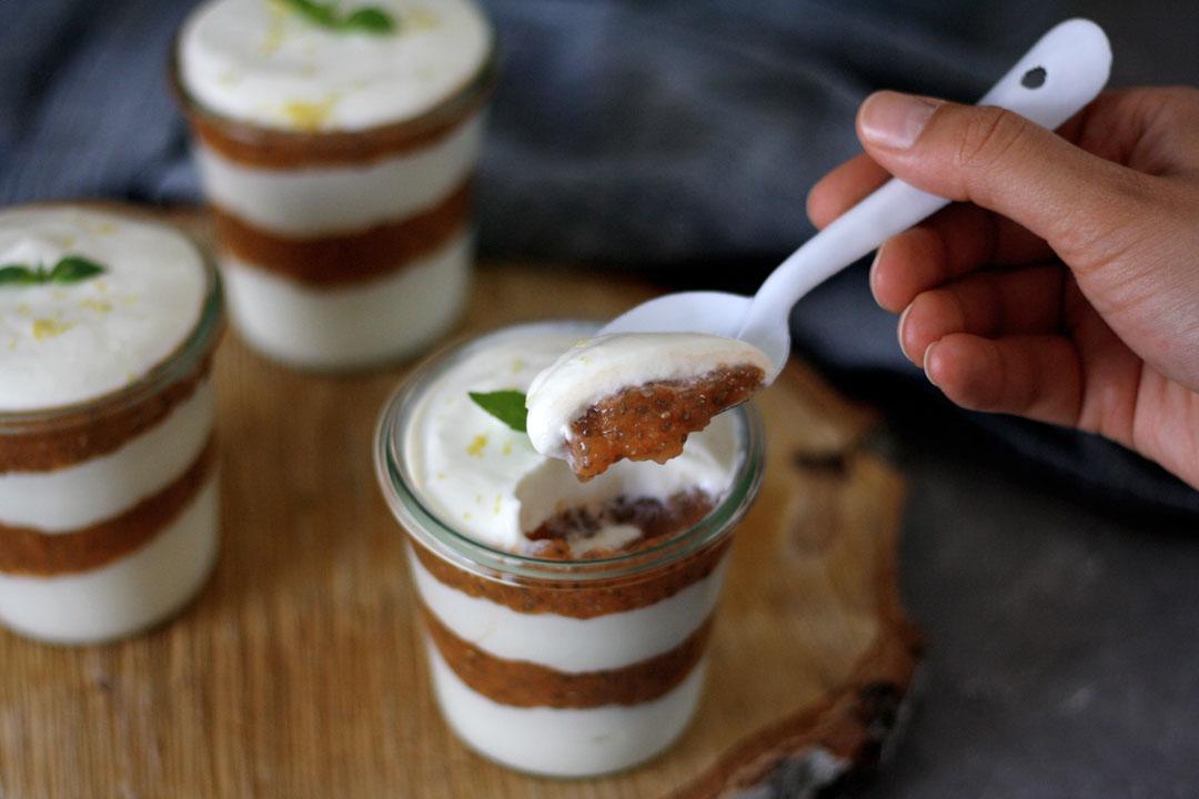 Rezeptbild: Leichtes Melonen-Joghurt-Dessert