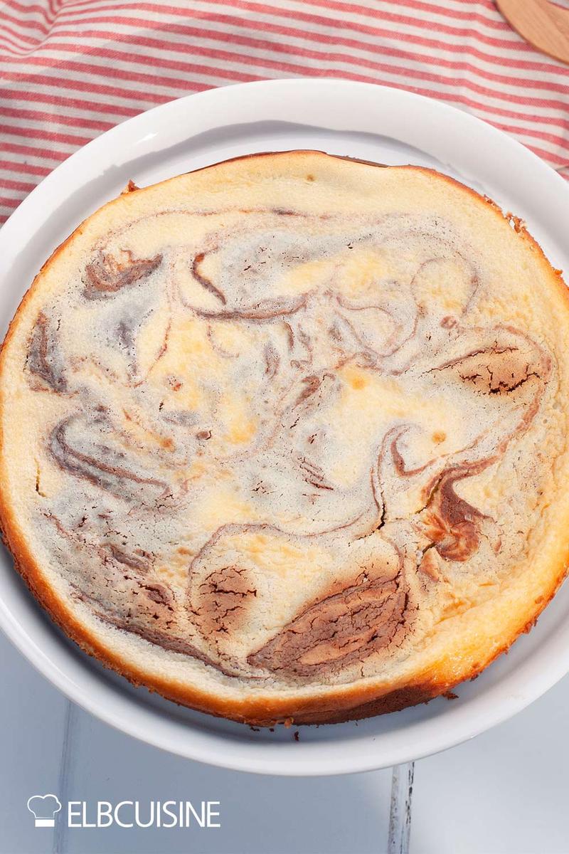 Rezeptbild: Marmor-Käsekuchen – einfach superlecker und hübsch