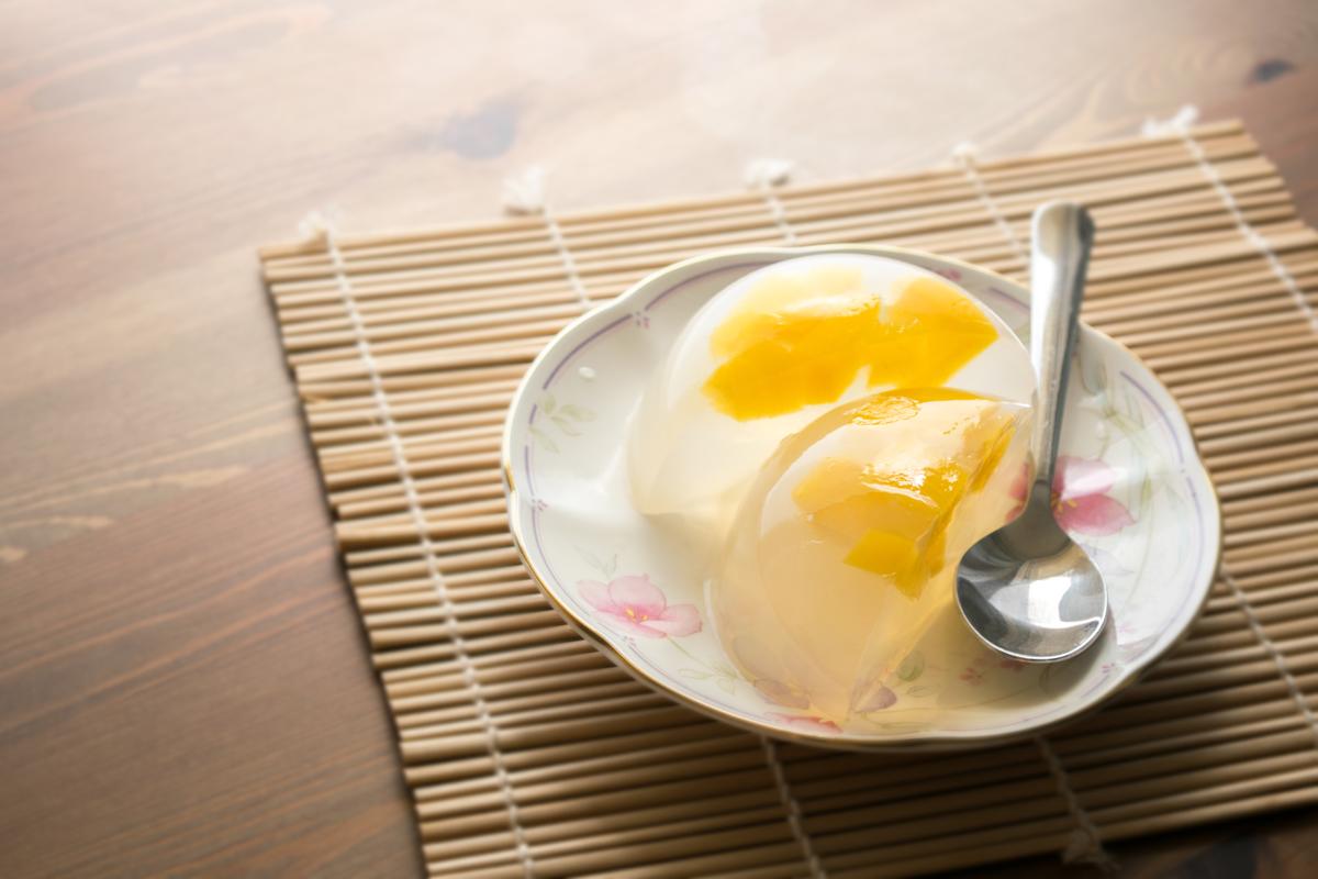 Rezeptbild: Japanisches Kanten mit Pfirsich