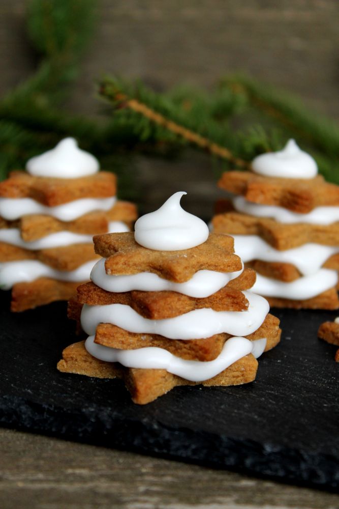 Rezeptbild: Pfefferkuchen-Tannenbäume