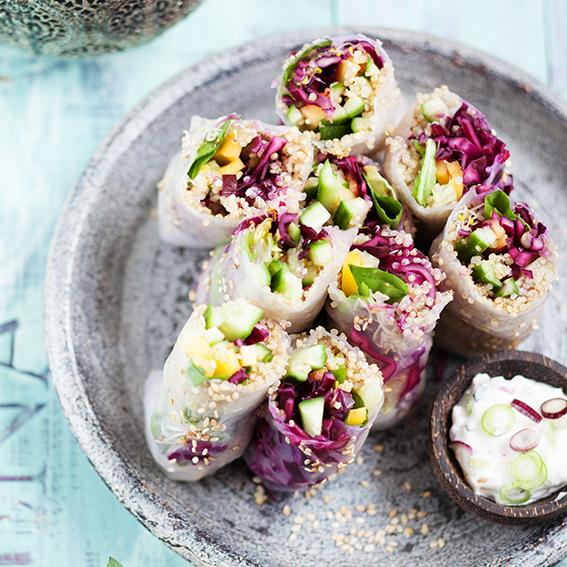 Rezeptbild: Mango Quinoa Summer Rolls