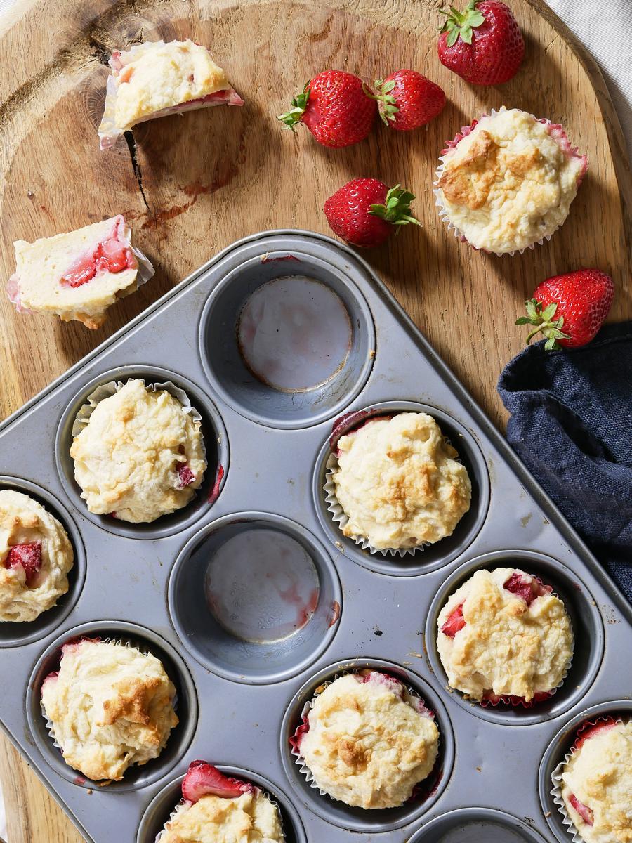 Rezeptbild: Glutenfreie Erdbeer - Kokos - Muffins