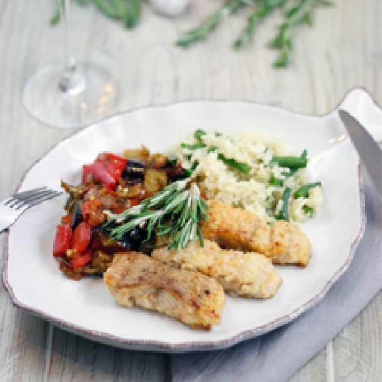 Rezeptbild: Wels mit Bohnenreis und Samfaiana