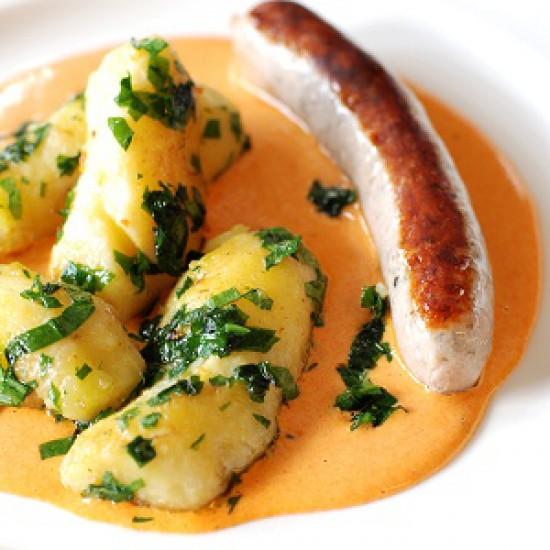 Rezeptbild: Bamberger Hörnchen mit Bärlauch und Paprika-Aioli