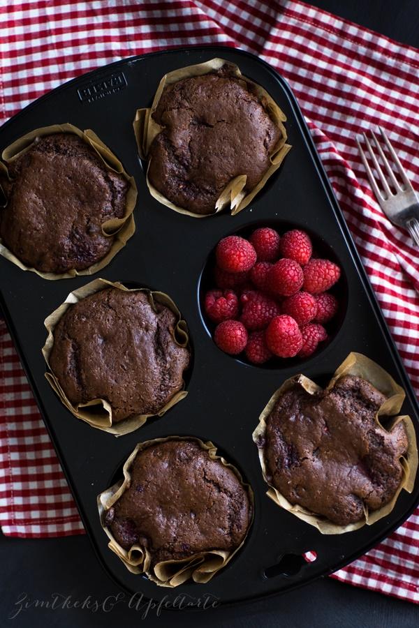 Rezeptbild: Gesunde Himbeer-Schoko-Muffins