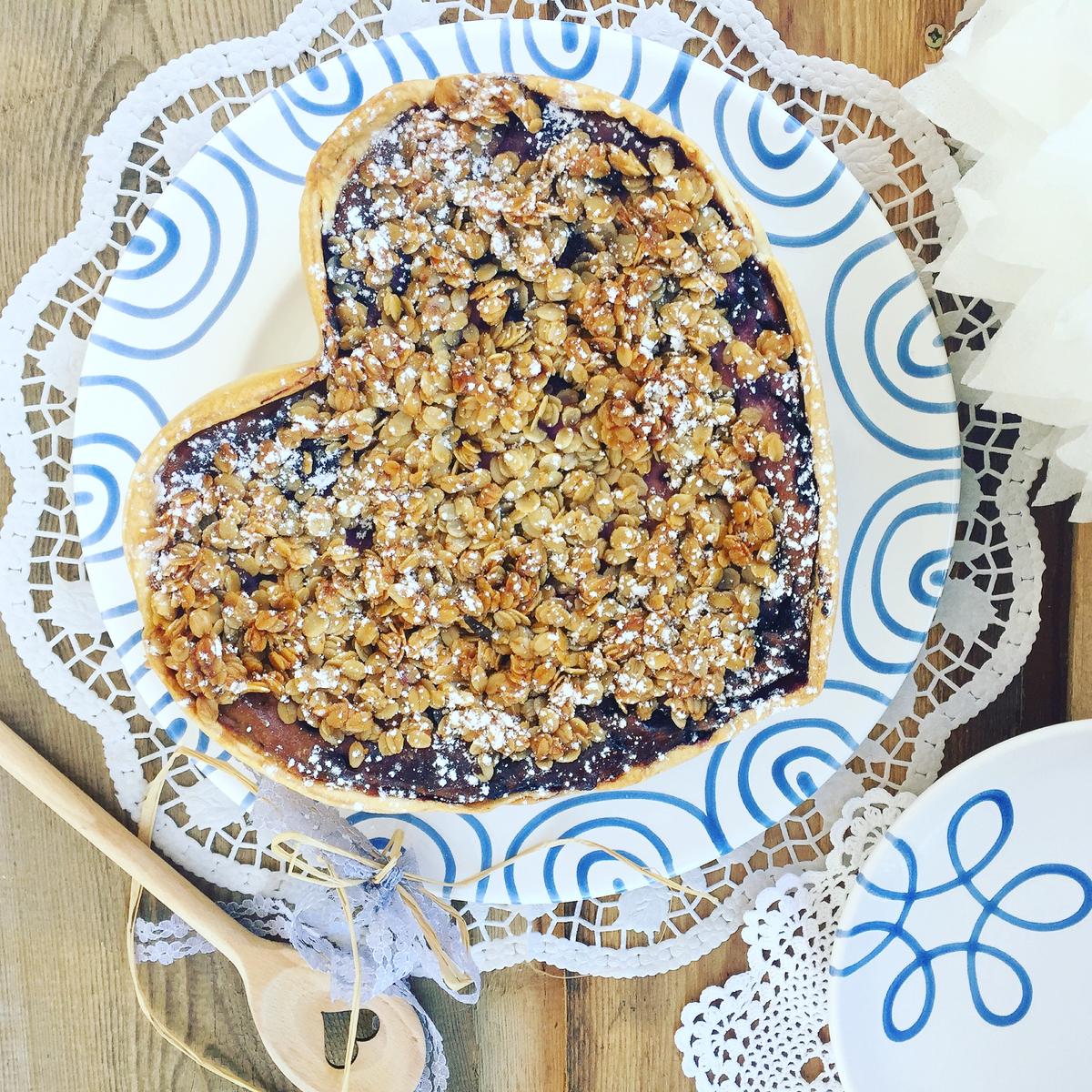 Rezeptbild: Haferflocken Heidelbeer Cheesecake