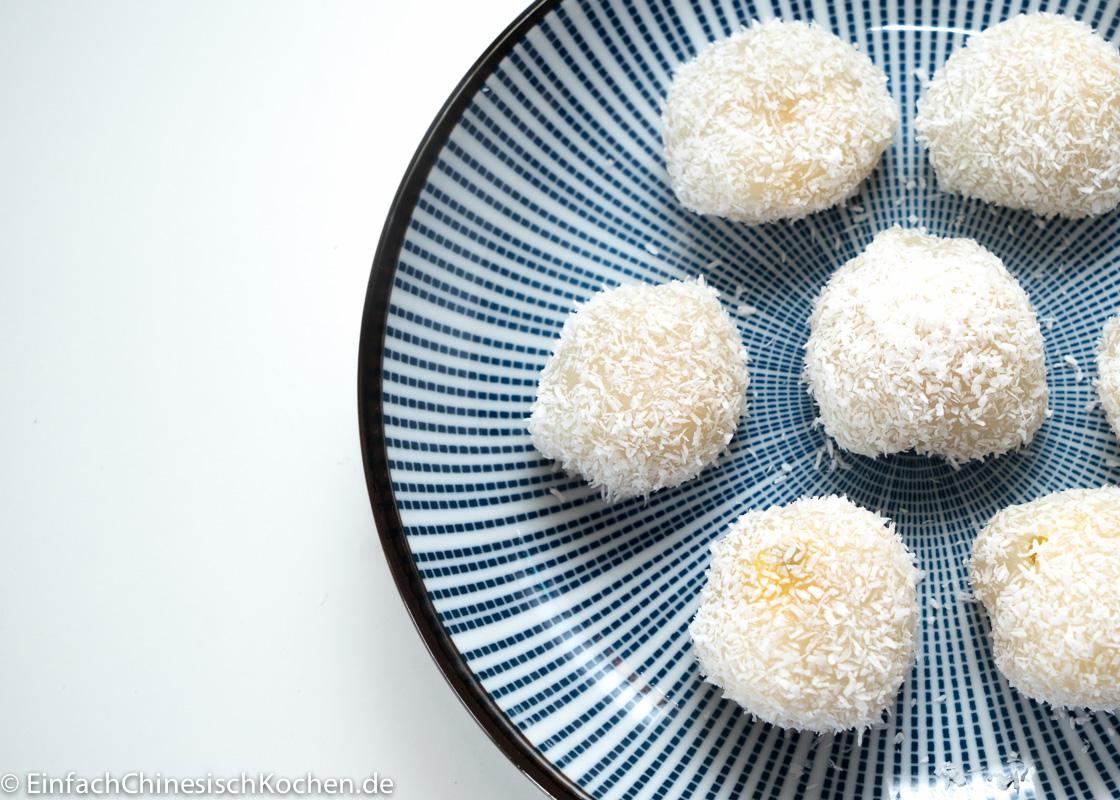 Rezeptbild: 芒果糯米糍 – chinesische Klebreis Bällchen mit Mango Füllung