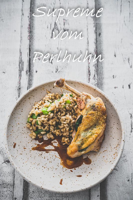 Rezeptbild: Supreme von der Perlhuhnbrust mit Spargel-Gerstotto