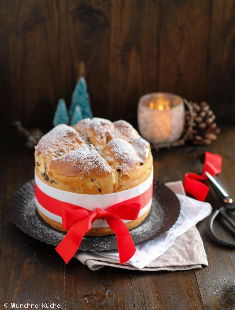 Rezeptbild: Panettone mit Schokolade und Pistazien