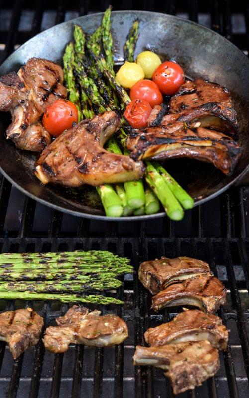 Rezeptbild: Lammkoteletts mit Honig-Rosmarinmarinade