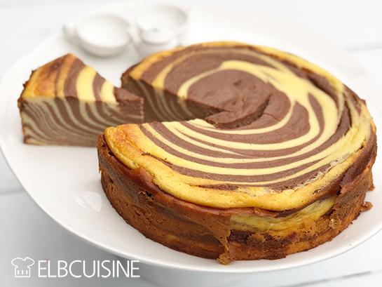 Rezeptbild: Schnell gemixte Zebra-Torte mit lustiger Geschichte!