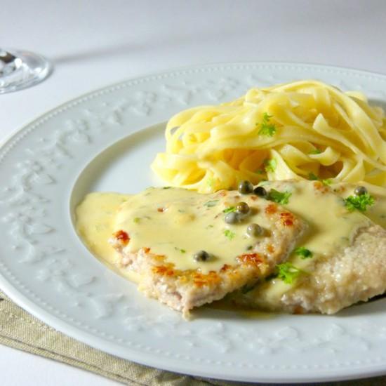 Rezeptbild: Scaloppine al pepe verde