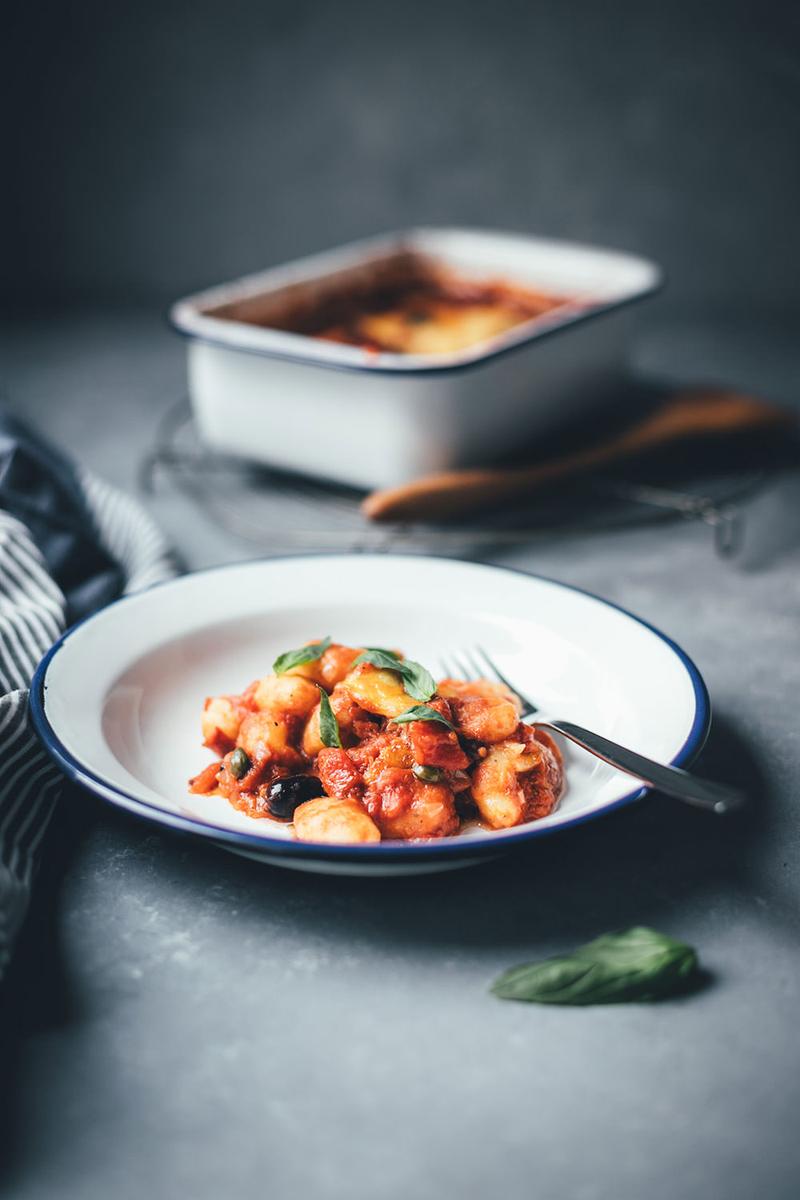 Rezeptbild: Überbackene Gnocchi alla puttanesca
