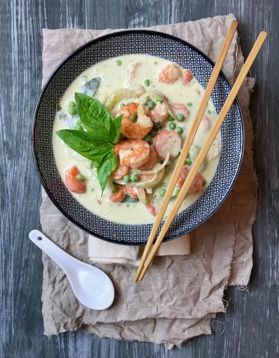 Rezeptbild: Thai Green Curry - grünes Thaicurry mit Garnelen