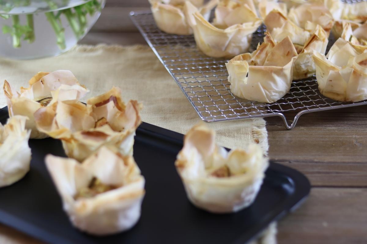 Rezeptbild: Ziegenkäse-Feigen Muffins aus Filo-Teig