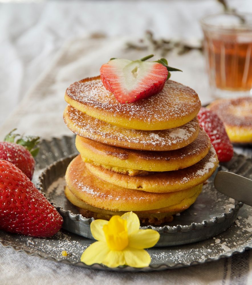 Rezeptbild: Khanfaroush - Persische Safran-Kardamom-Pancakes
