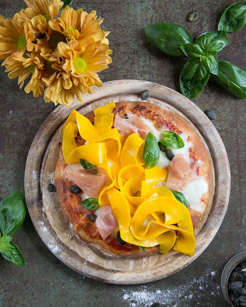 Rezeptbild: Herbstliche Kürbispizza