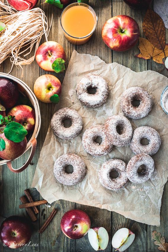 Rezeptbild: Apple Cider Donuts mit Zimtzucker