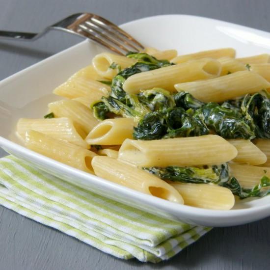 Rezeptbild: Penne con spinaci