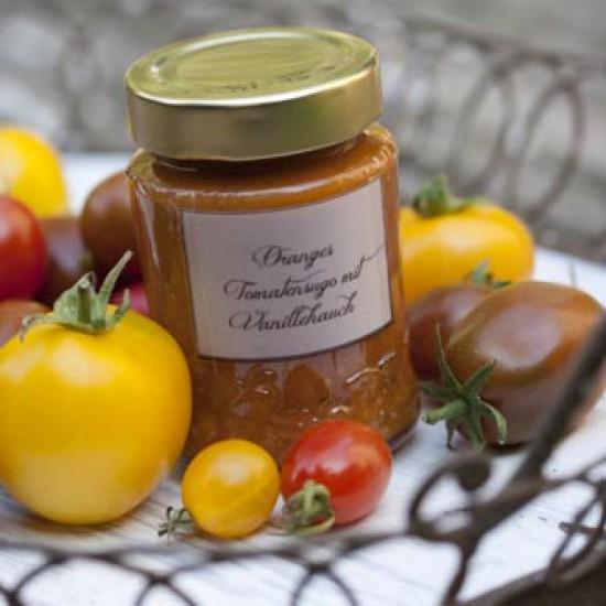 Rezeptbild: Oranges Tomatensugo mit Vanillehauch