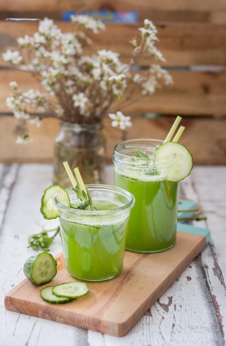 Rezeptbild: Frische Gurken-Minz-Limonade