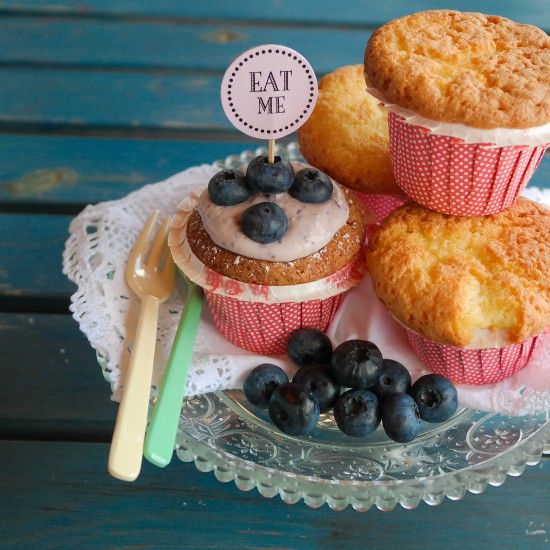 Rezeptbild: Kokosmuffins mit Blaubeeren