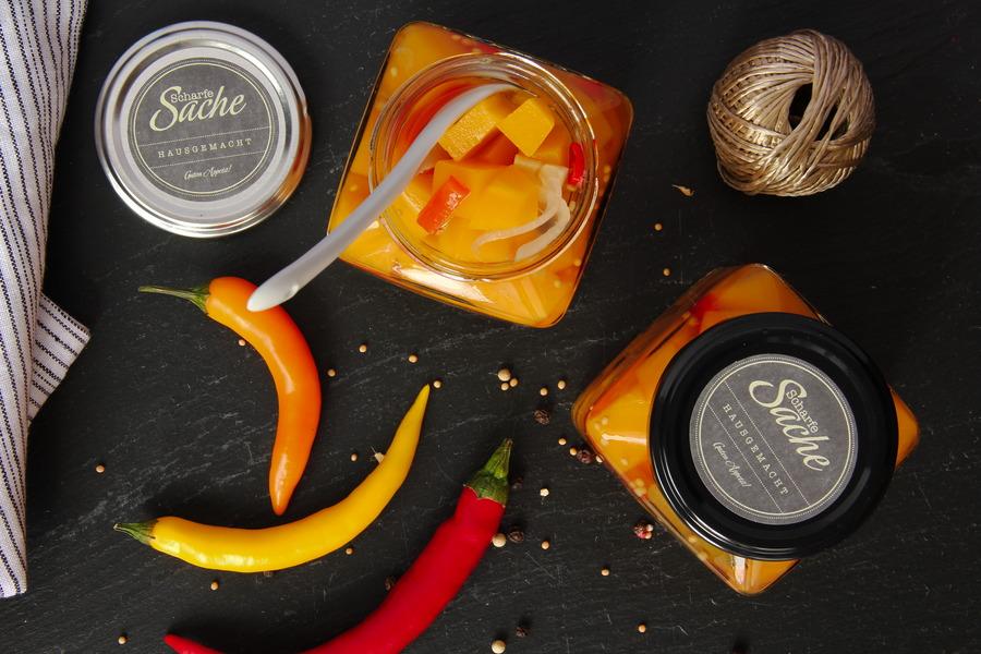 Rezeptbild: Eingelegter Kürbis hot & spicy