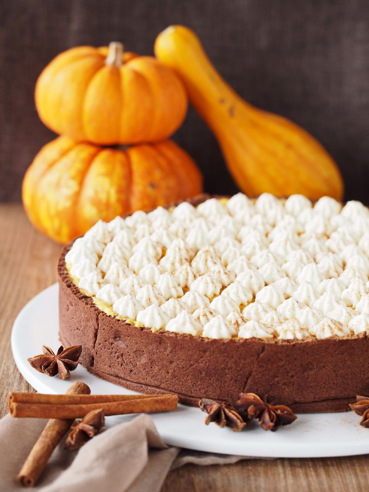 Rezeptbild: Samtiger Kürbis-Mousse-Tarte