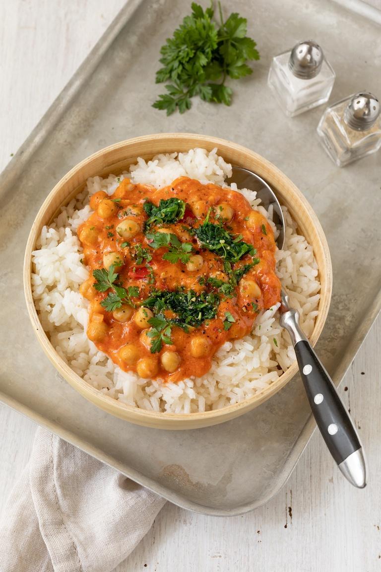 Rezeptbild: Kichererbsen-Kokos-Curry
