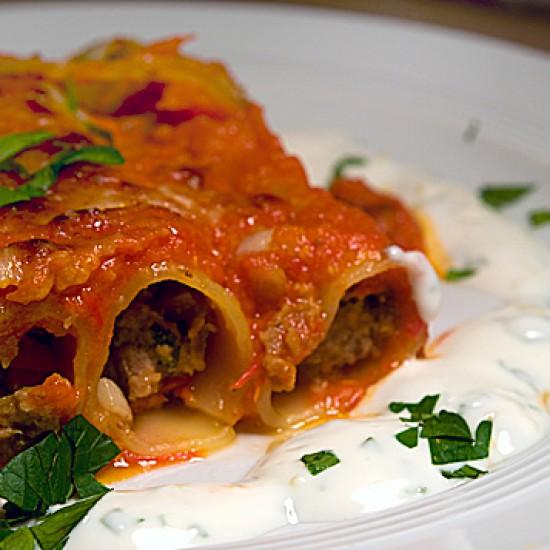 Rezeptbild: Cannelloni con agnello all' arabesco