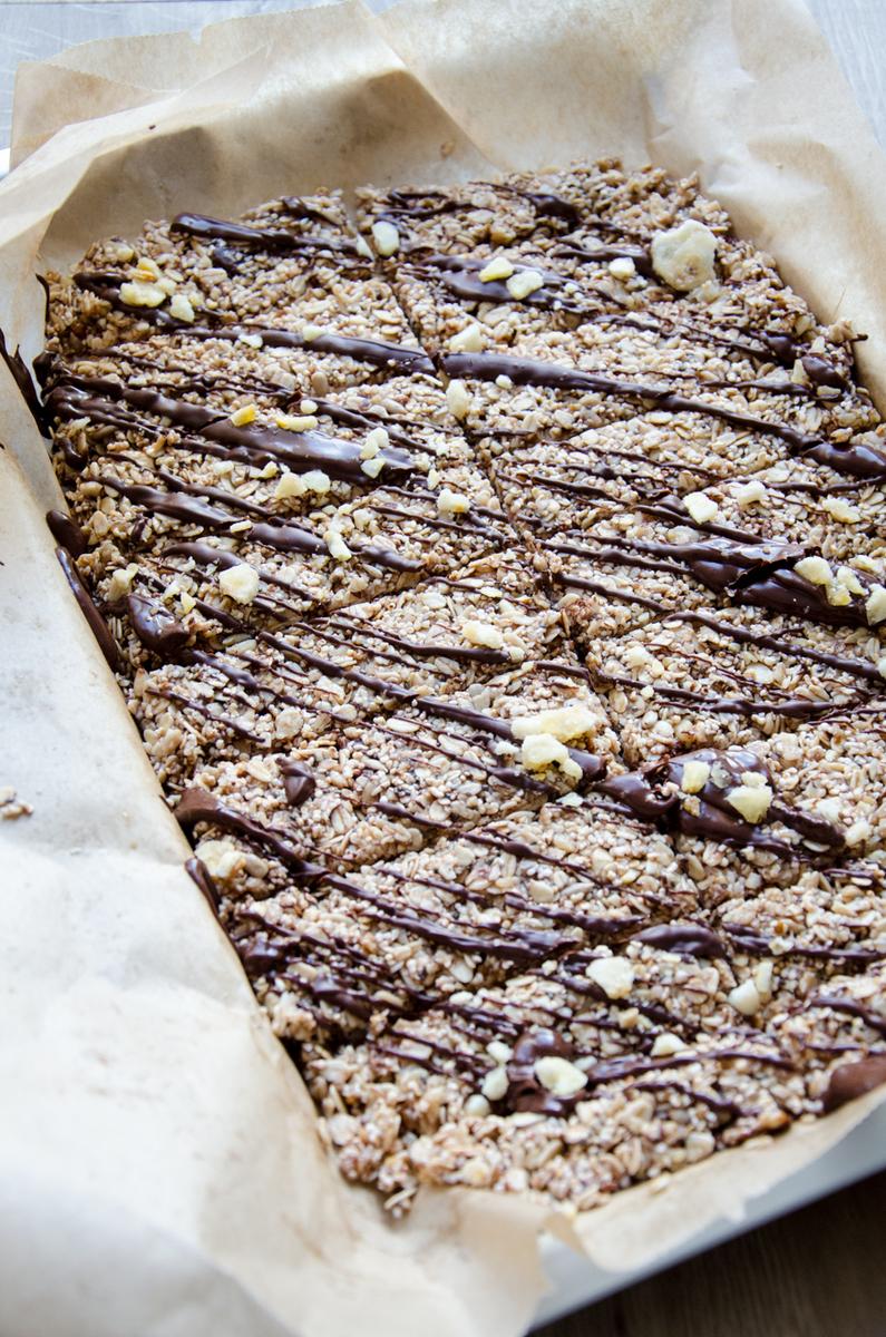 Rezeptbild: Schoko-Bananen Müsliriegel