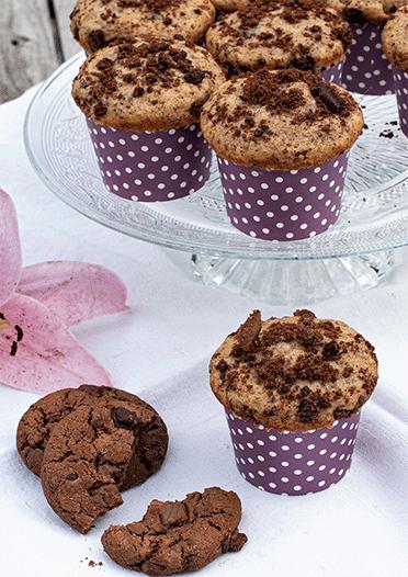 Rezeptbild: Schokoladen-Cookie-Muffins