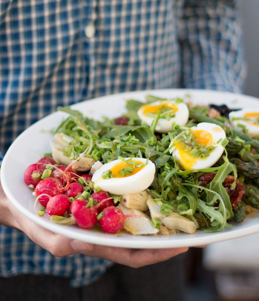 Rezeptbild: Grüner Spargelsalat Nicoise