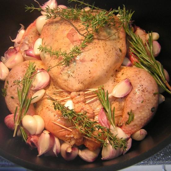 Rezeptbild: Knoblauchhuhn provencale