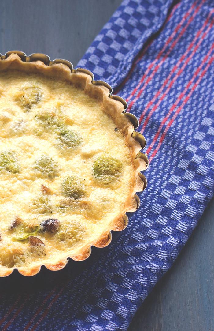 Rezeptbild: Rosenkohl-Maronen-Quiche