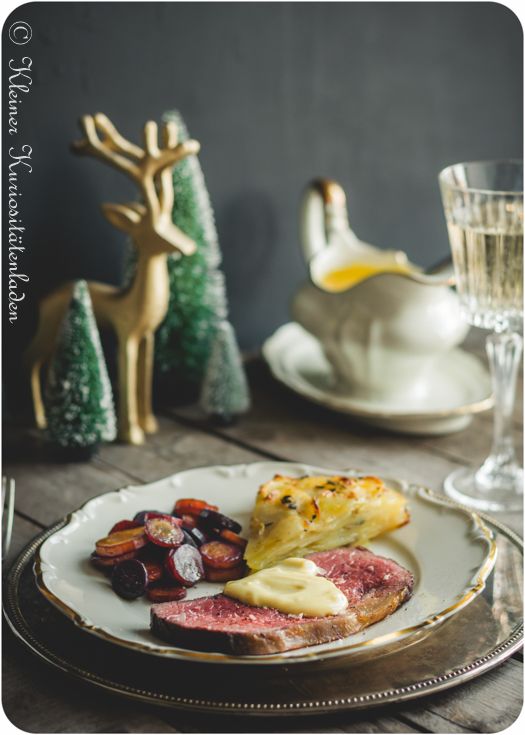 Rezeptbild: Roastbeef mit Pommes Anna und Sauce Béarnaise