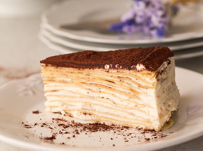 Rezeptbild: Tiramisu-Crêpe-Torte