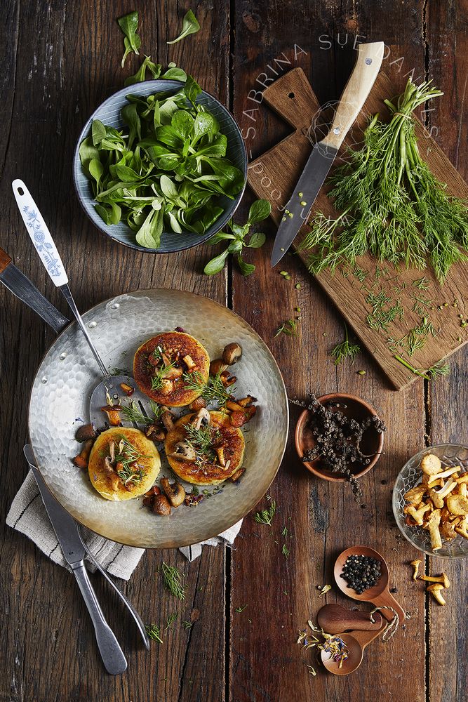 Rezeptbild: Knusprige Kartoffel-Pilz Küchlein (vegan)