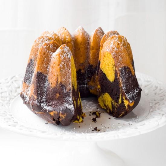 Rezeptbild: Schokoladen-Kürbis Marmorkuchen