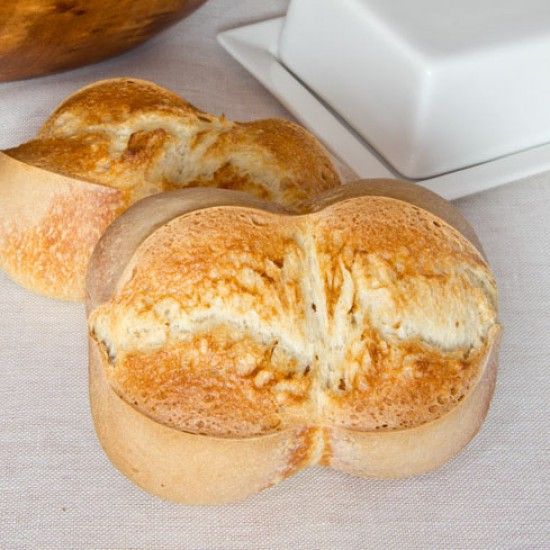 Rezeptbild: Doppelte Weizenbrötchen