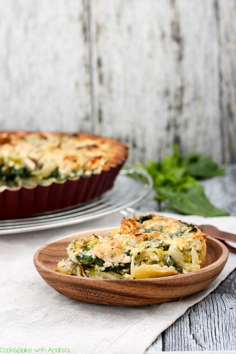 Rezeptbild: Herzhafte Quiche mit Lachs und Spinat