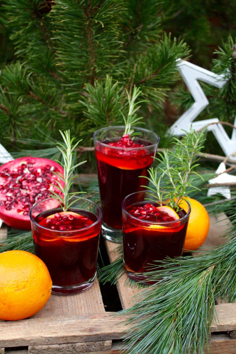 Rezeptbild: Cranberry Granatapfel Punsch