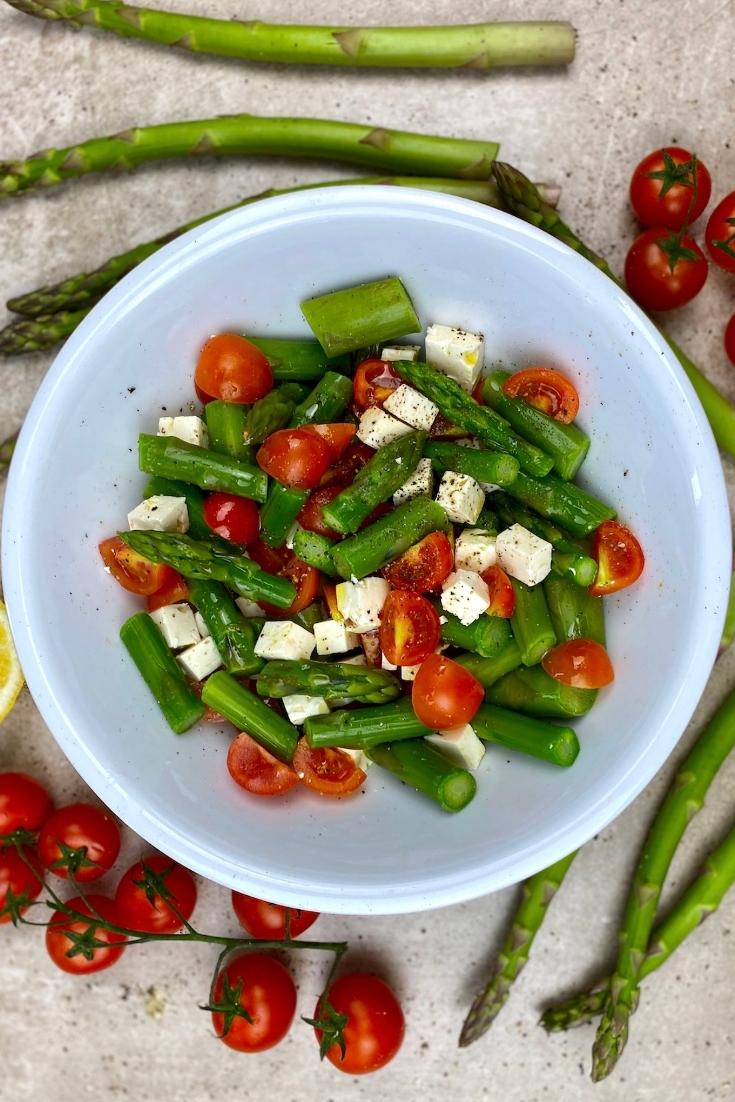 Rezeptbild: Schneller Spargelsalat mit Feta