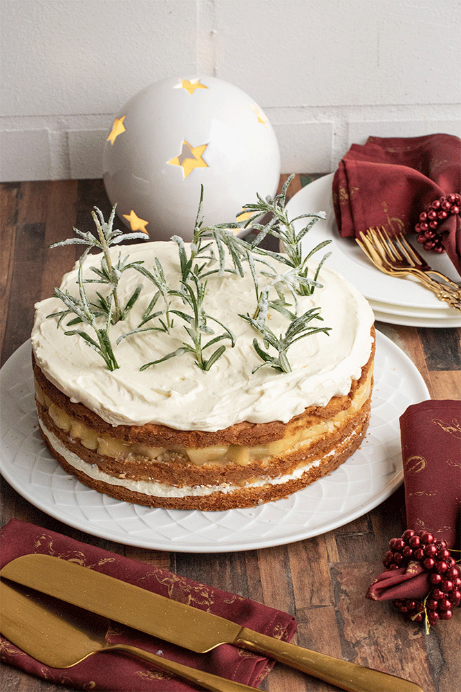 Rezeptbild: Weihnachtliche Apfeltorte
