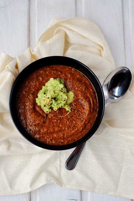 Rezeptbild: Schwarze-Bohnen-Tomatensuppe
