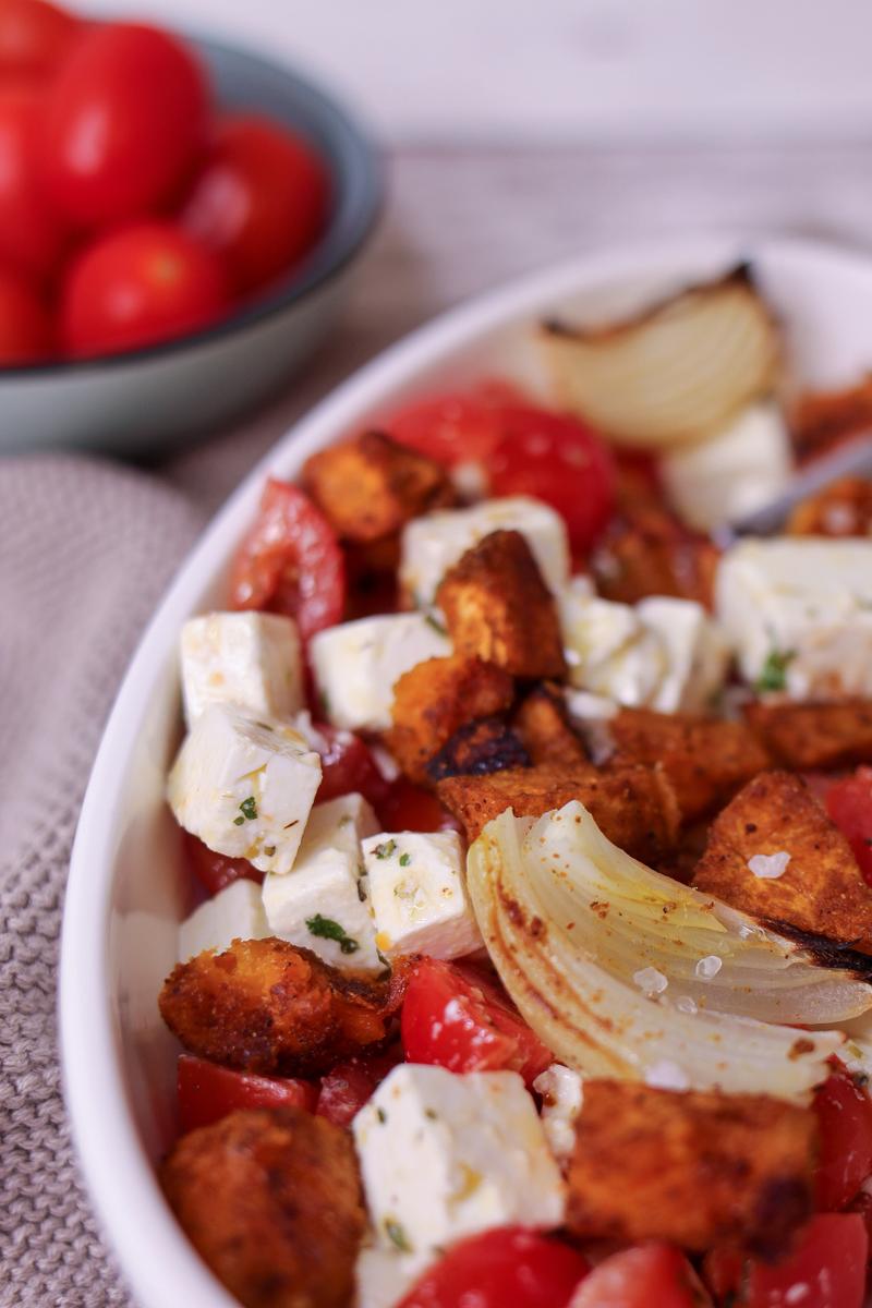 Rezeptbild: Süßkartoffel mit würzigem Feta